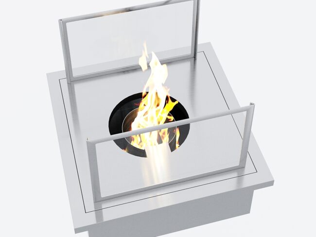 Edelstahl Behälter "die gemütliche Flamme - Biofeuer"